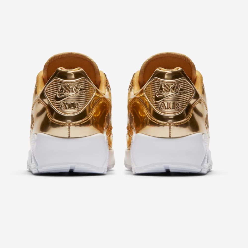 Women’s Nike Air Max 90 in Gold size 8.5 - Picture 4 of 10